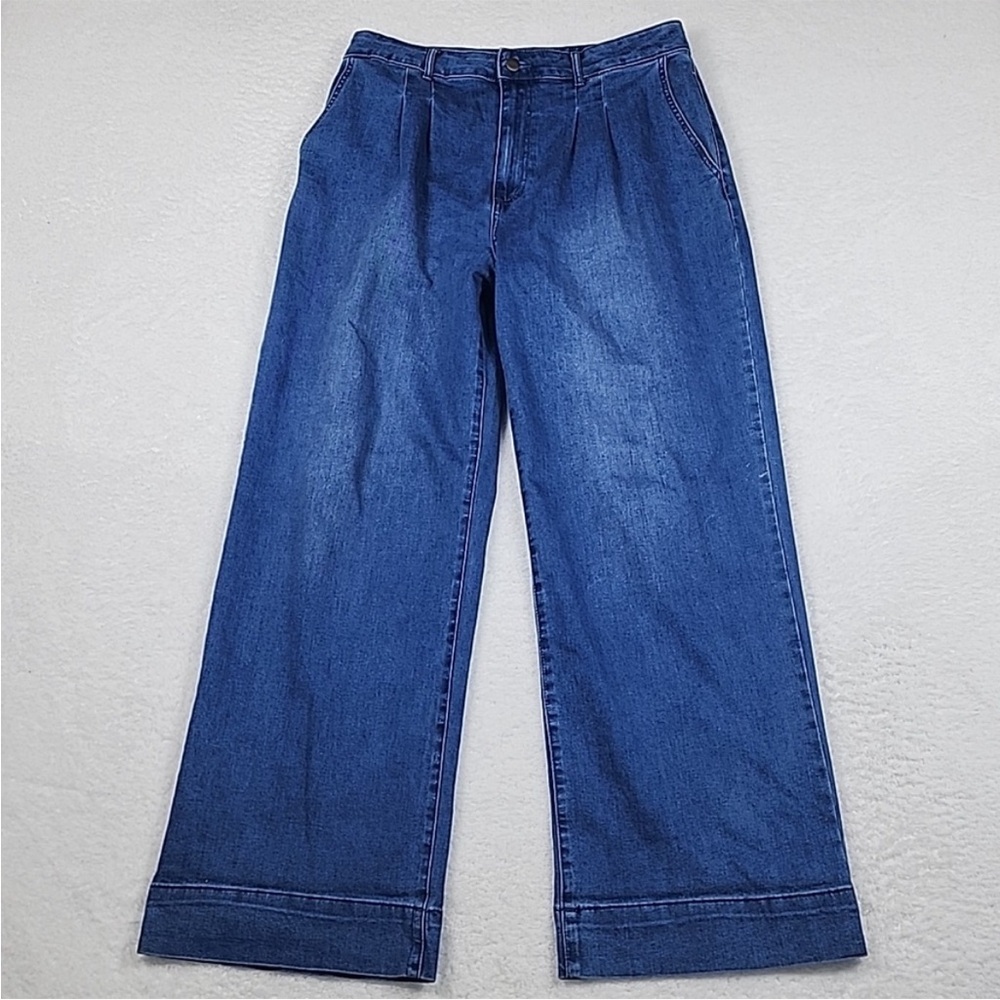 Classic Blue Women's wide leg Jeans - Picture 7 of 9